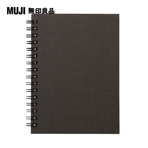 MUJI 無印良品 雙環筆記本(空白)/80張.A6.深灰