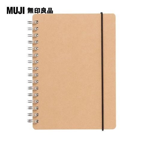 MUJI 無印良品 上質紙雙環筆記本(點狀方格)/附帶.70張.A6米.A6