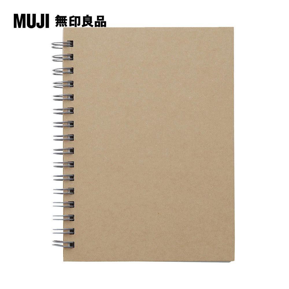 MUJI 無印良品 雙環筆記本(空白)/80張.A6.米米色A