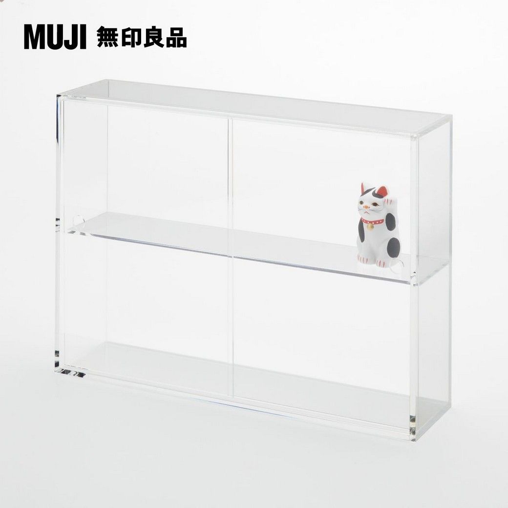 無印良品　MUJI\r
木製ハンガー15本セット MUJI 無印良品壓克力展示盒(附門).大/約33.6x8.4x24.4cm