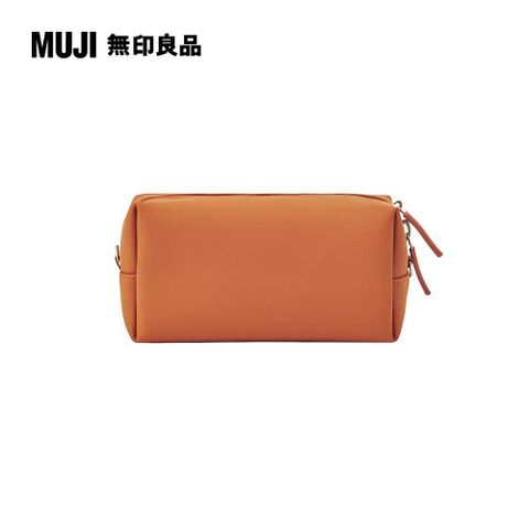 MUJI 無印良品 自由組合收納包/長方形.小.厚型/橘/8.5*17*8.5cm