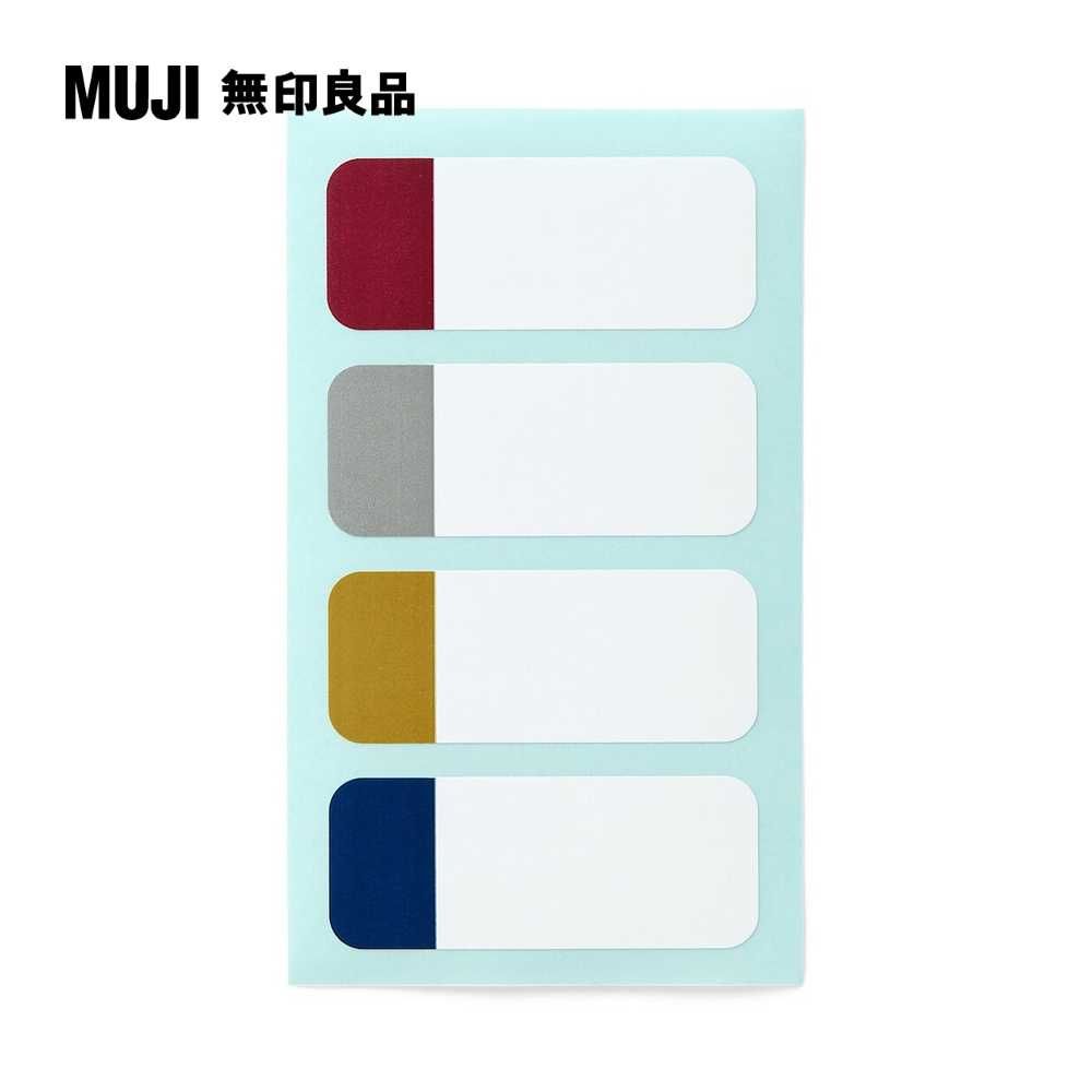 MUJI 無印良品 【網購限定】可貼於布面標籤貼紙免熨燙4色4片2張