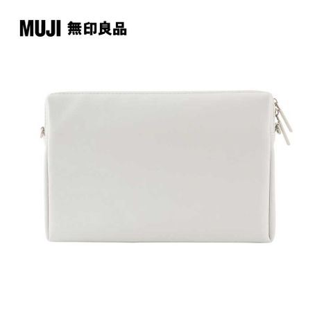 MUJI 無印良品 自由組合收納包/長方形.薄型/灰色/22*15*2.7cm