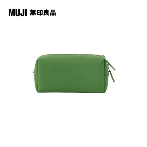 MUJI 無印良品 自由組合收納包/長方形.小.厚型/綠