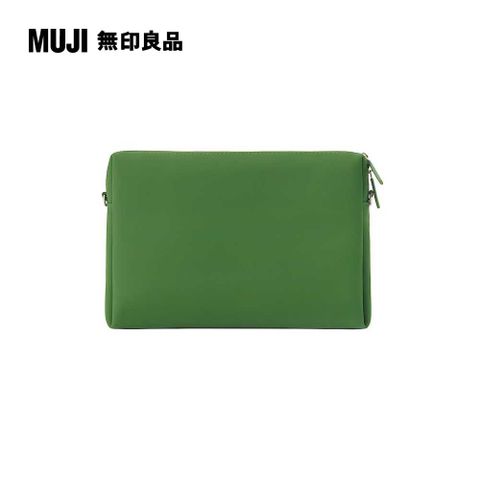 MUJI 無印良品 自由組合收納包/長方形.薄型/綠