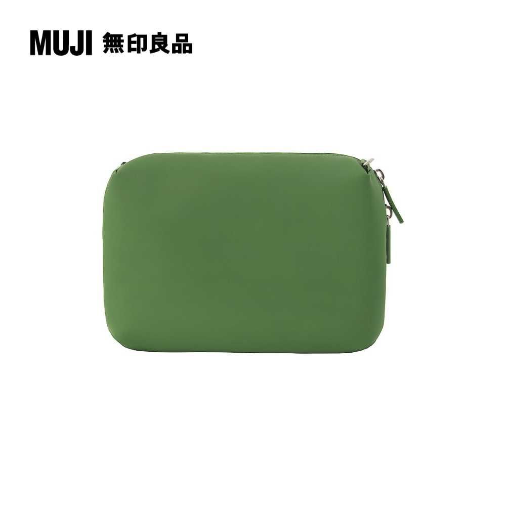 MUJI 無印良品 自由組合小物收納包.大/綠25187.8cm