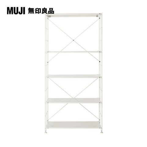 MUJI 無印良品 SUS鋼製層架組/亮面淺灰/寬/大/9S(大型家具配送)