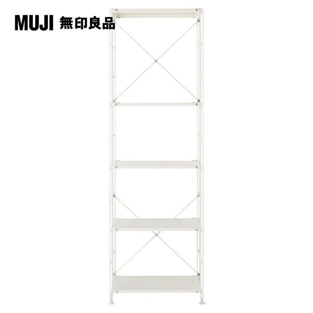 MUJI 無印良品 SUS鋼製層架組/亮面淺灰/大/9S(大型家具配送)