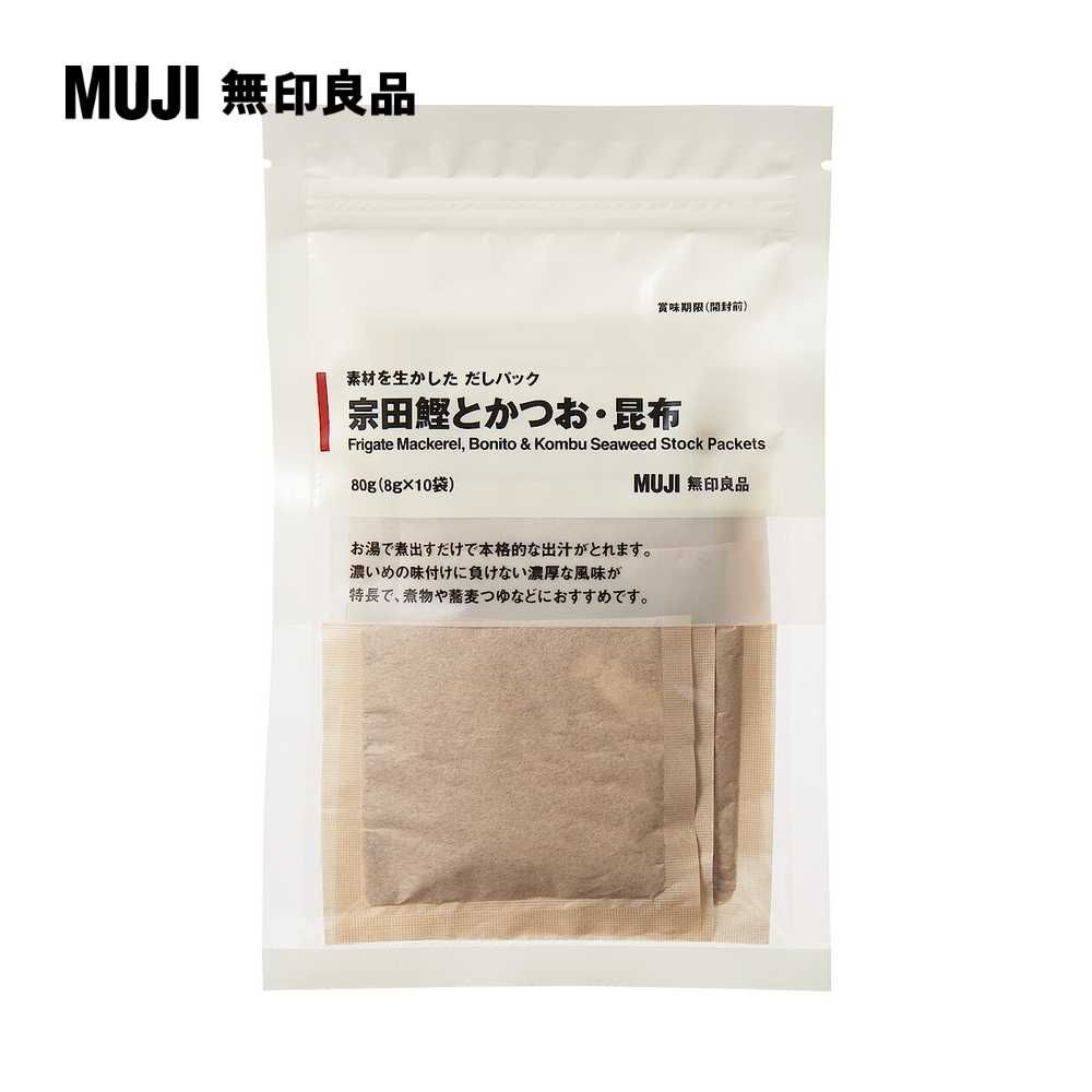 MUJI 無印良品 日產高湯包(宗田鰹魚&鰹魚&昆布)/10入80g