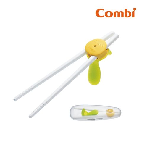 【Combi】優質學習筷子組含盒(綠)