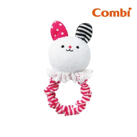 【Combi】兔子布物固齒手搖鈴 玩具