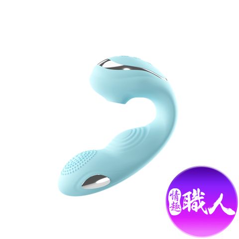 GALAKU|芙蕾雅|吸吮摳動穿戴APP多功能按摩棒 藍