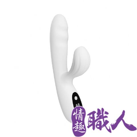 Sex Toys 【情趣職人】小軟萌 3代伸縮吸吮液晶按摩棒棉花白  情趣用品.情趣職人.自慰棒