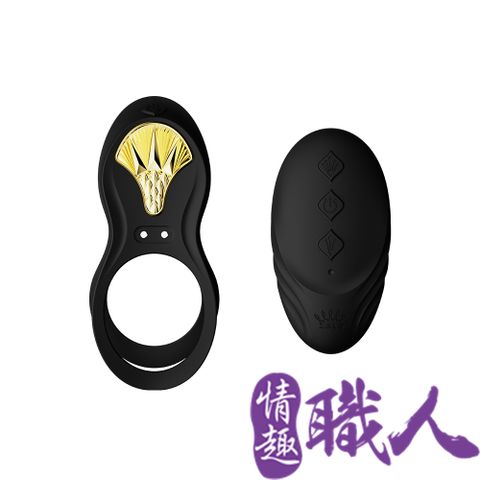 ZALO 【情趣職人】 Bayek貓神情侶共振器四點全面共振 黑 情趣用品.情趣職人.共震器