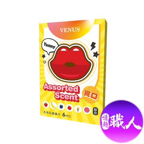 VENUS 【情趣職人】綜合果味乳膠口交膜片 6片裝