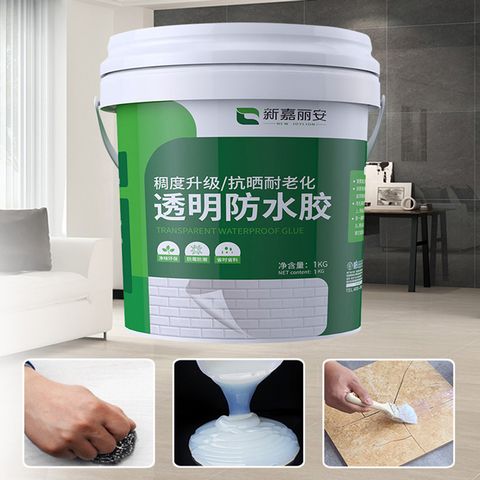 強效透明防漏防水修補膠-1kg 附工具 透明防水膠/牆壁修補/補漏防水塗料