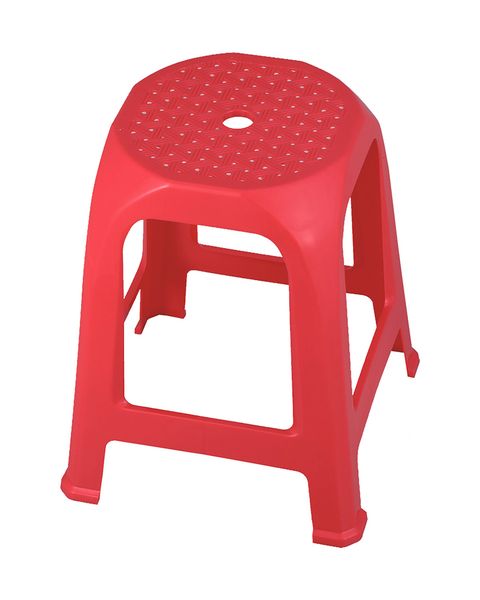 ONE 生活 旺財四角塑膠椅(四入組) 紅/藍/深紅 三色