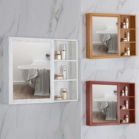 【皇楓】80x70cm太空鋁收納儲物浴室鏡櫃(收納櫃 鏡箱 浴櫃 浴室鏡 浴鏡)
