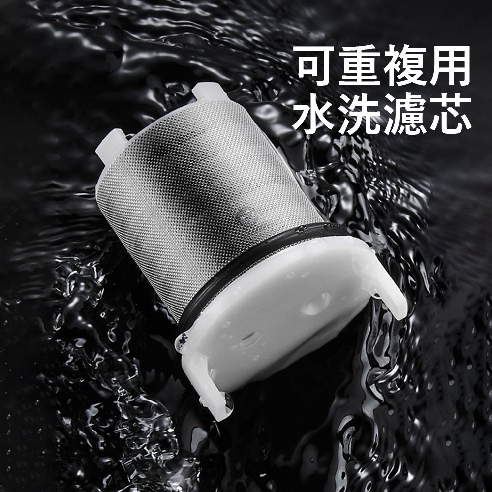 Kyhome 萬向水龍頭防濺過濾器 家用自來水淨水器 廚房龍頭延伸濾水器 -三檔短款(316濾芯) 【通用安裝】-銀色
