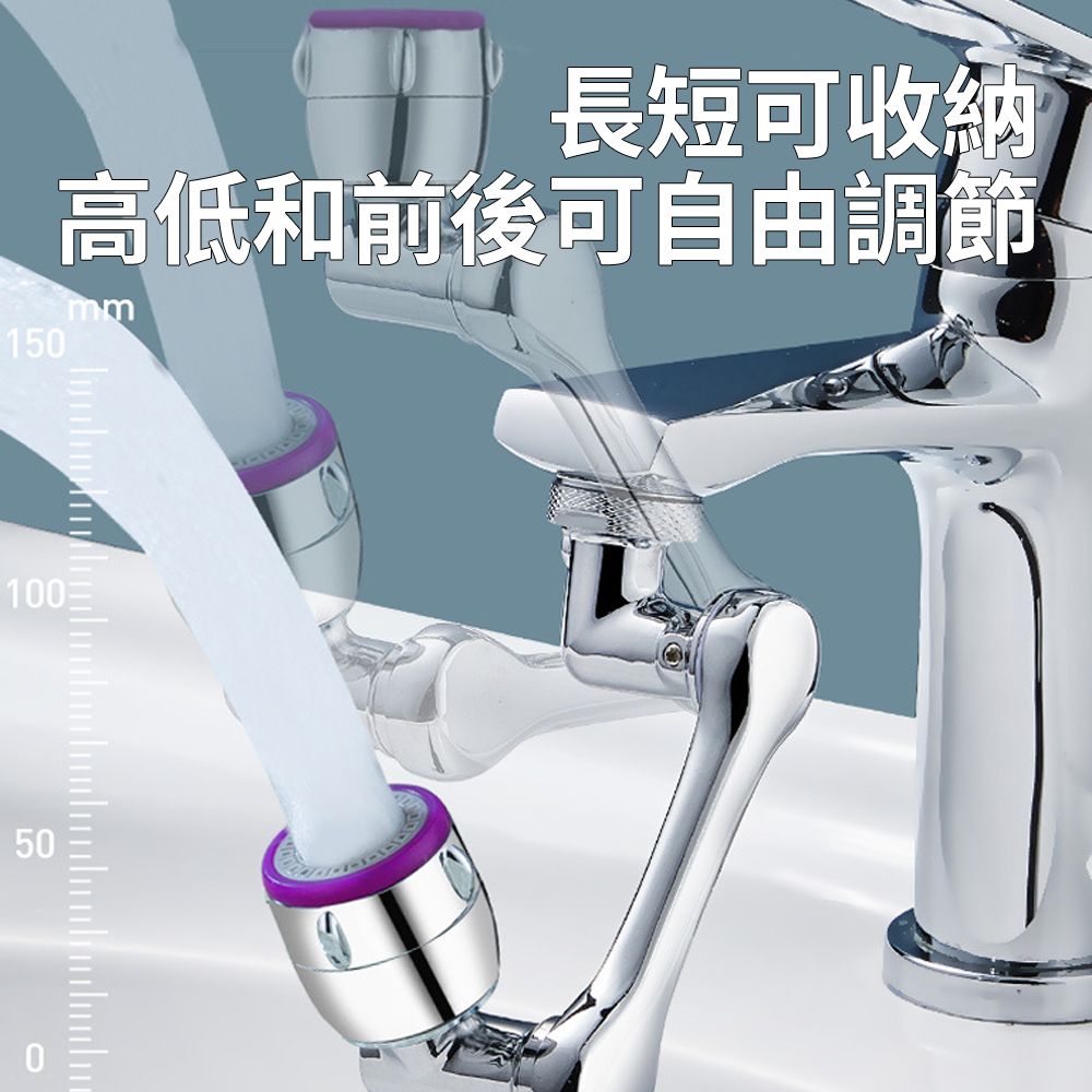  SAN-E 溫感變色 1080度萬向旋轉水龍頭機械臂 節水增壓防濺水龍頭延伸器 雙模式水龍頭轉接頭/起泡器