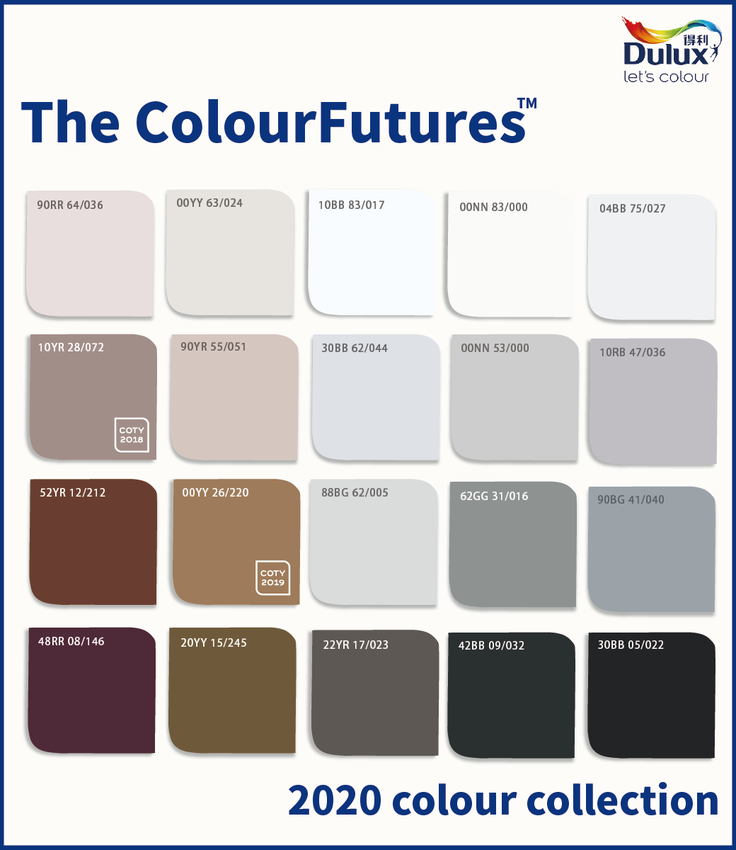 The ColourFutures得利Duluxlets colour90RR 64/036 63/02410BB 83/017 83/00004BB 75/02710YR 28/07290YR 55/05130BB 62/044 53/00010RB 47/03652YR 12/212COTY2018 26/22088BG 62/00562GG 31/01690BG 41/040COTY201948RR 08/14620YY 15/24522YR 17/02342BB 09/03230BB 05/0222020 colour collection