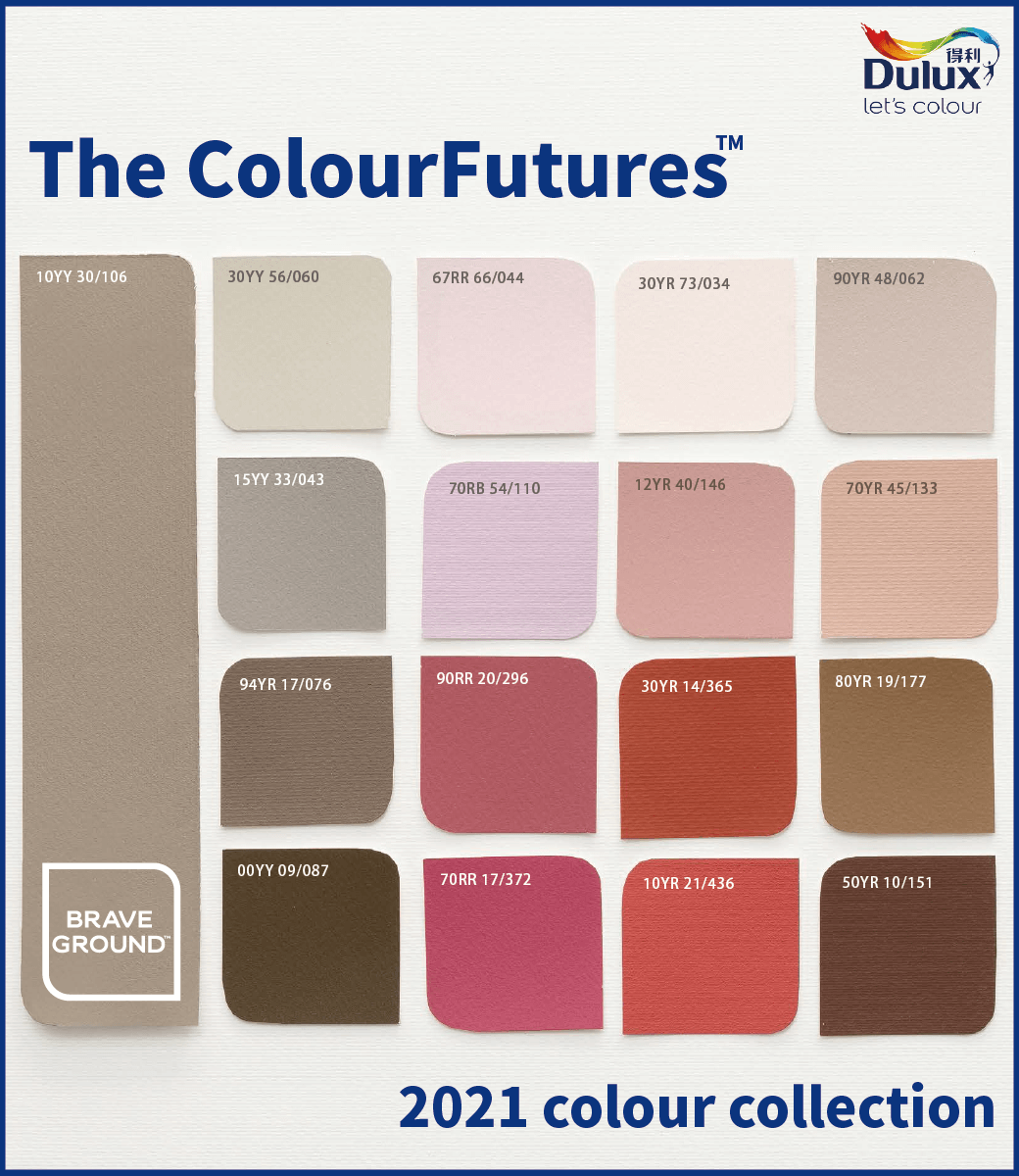 The ColourFutures得利Duluxlets colour10YY 30/10630YY 56/06067RR 66/04430YR 73/03490YR 48/062BRAVEGROUND15YY 33/04370RB 54/11012YR 40/14670YR 45/13390RR 20/29680YR 19/17794YR 17/07630YR 14/365 09/08770RR 17/37210YR 21/43650YR 10/1512021 colour collection
