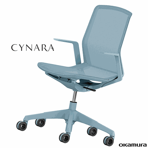 【日本OKAMURA】CYNARA人體工學概念椅(藍色)