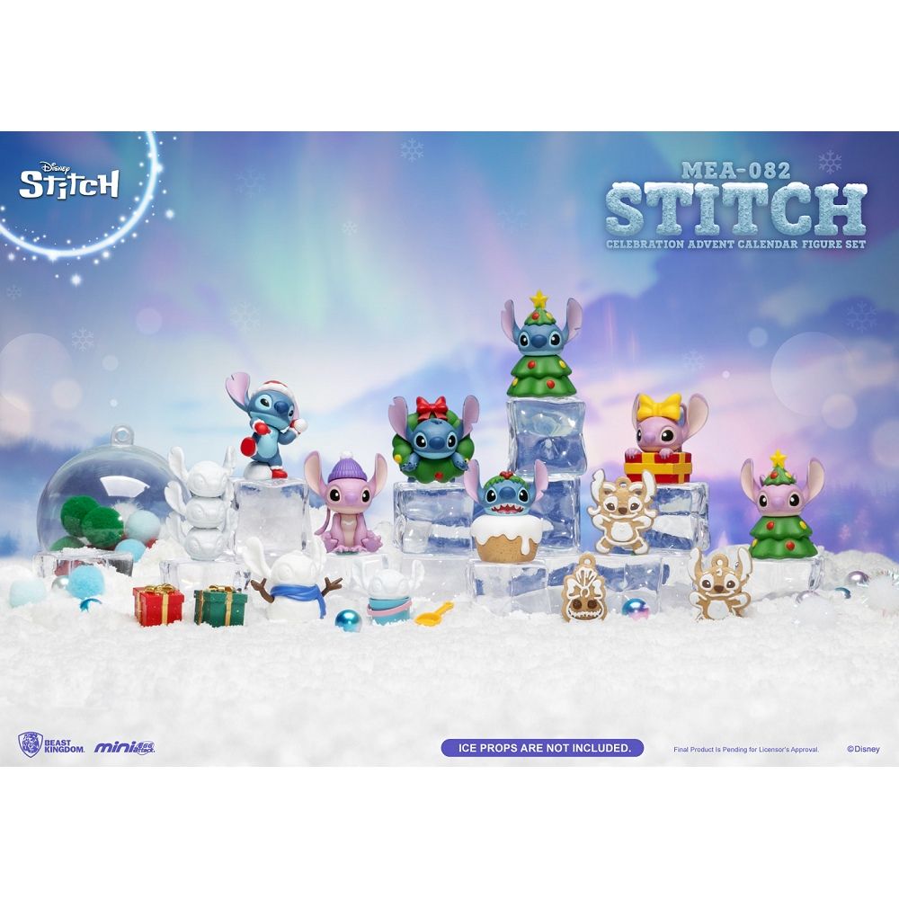 MEA-082STITCHCELEBRATION ADVENT CALENDAR FIGURE SETKINGDOM ICE PROPS ARE NOT INCLUDEDFinal Product  Pending for  Approval.Disney