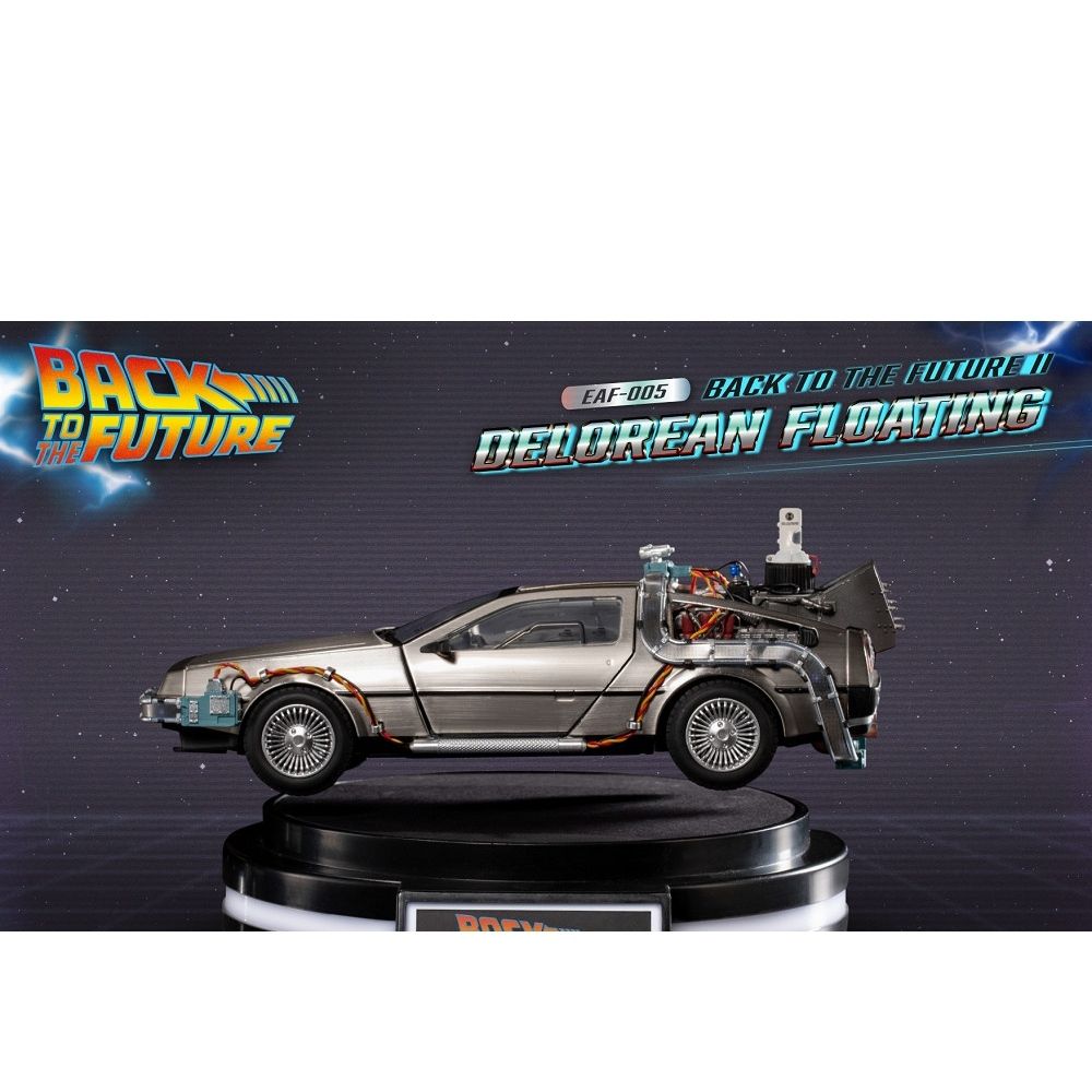 BACKEAF-005 BACK TO THE FUTURE DELOREAN FLOATING