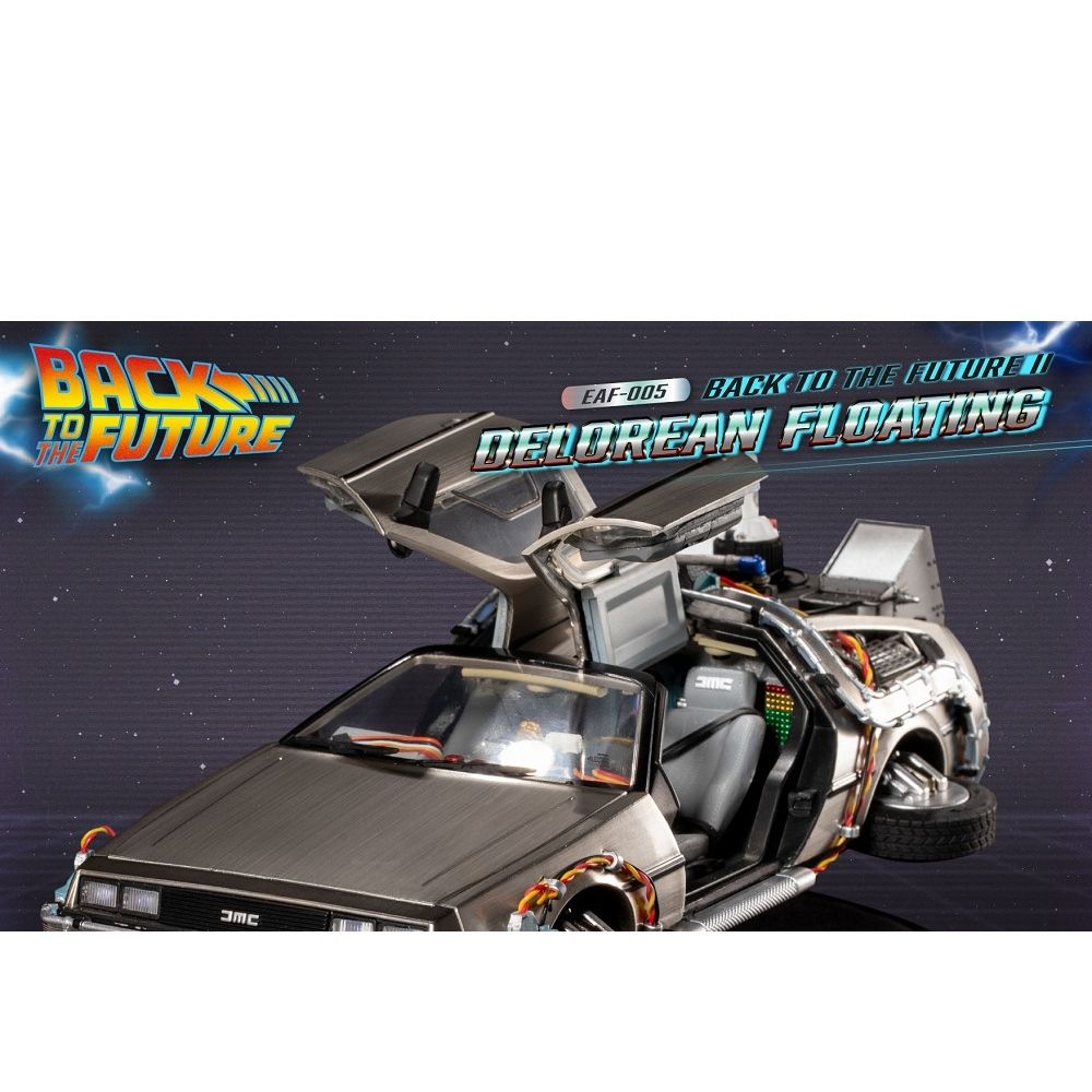 BACKFUTURETOEAF-005 BACK TO THE FUTURE DELOREAN FLOATING