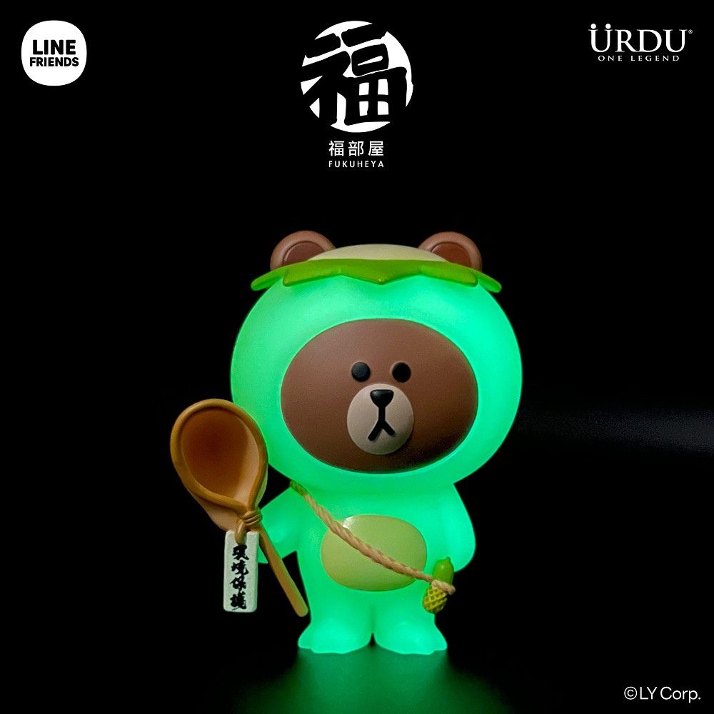 Beast Kingdom 野獸國 URDU LINE FRIENDS 福部屋 招福BROWN系列 熊大 S2 盲盒套組 (6入)