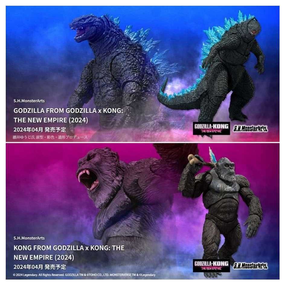 BANDAI 萬代 代理版   SHM S.H.MonsterArts 哥吉拉 & 金剛 (2024) 哥吉拉與金剛 新帝國