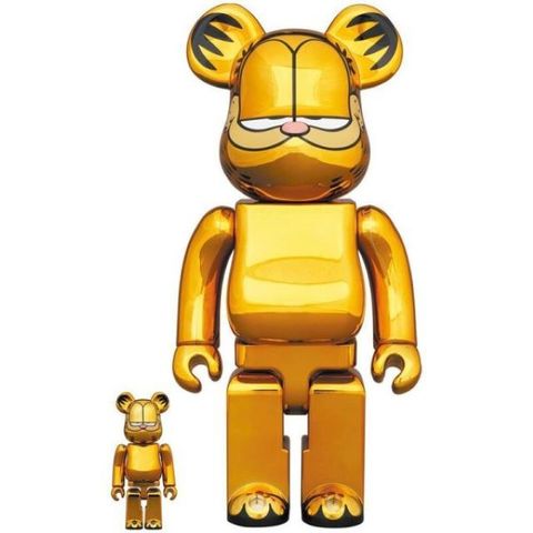 BE@RBRICK Garfield Gold Chrome Ver. 金色加菲貓100% &amp; 400%
