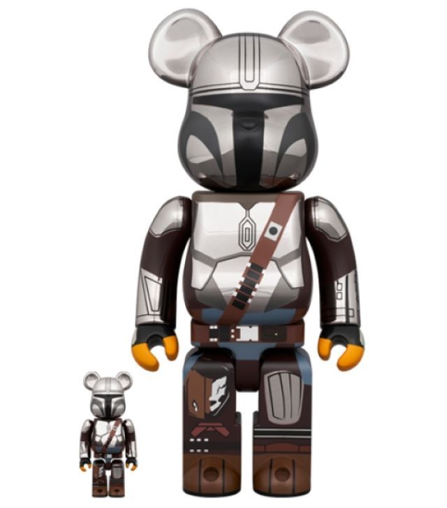 Be@rbrick 庫柏力克熊  THE MANDALORIAN CHROME Ver. 100 & 400