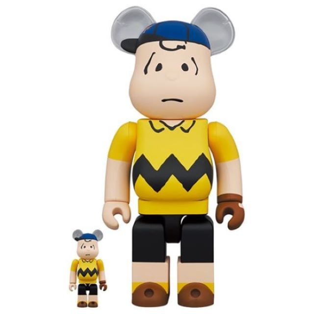  Be@rbrick MLB  PEANUTS Charlie Brown (NEW YORK METS)查理布朗 100&400