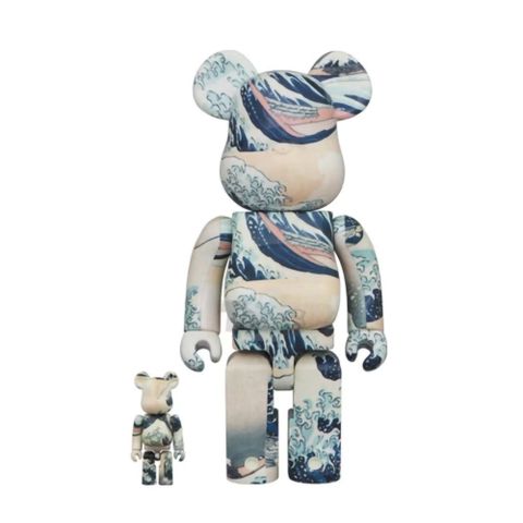 Be@rbrick 庫柏力克熊 神奈川 浮世繪 葛飾北齋 潮流公仔 100%+400%