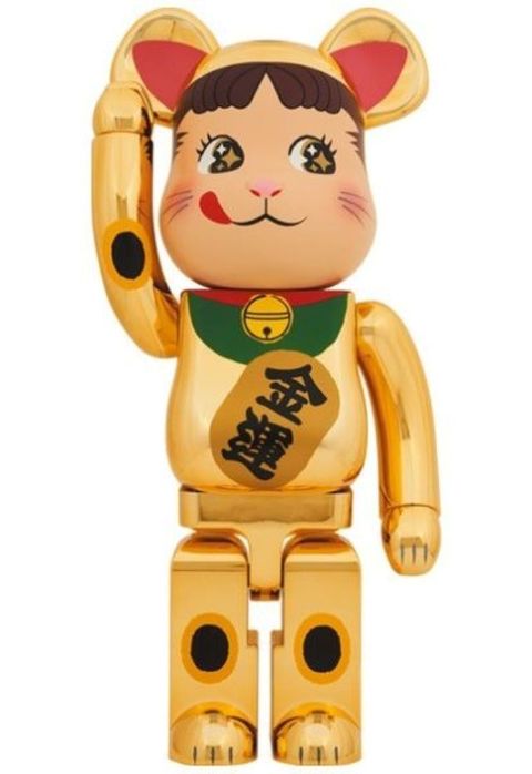 BE@RBRICK 招財猫 不二家 金 開運 奶妹 1000