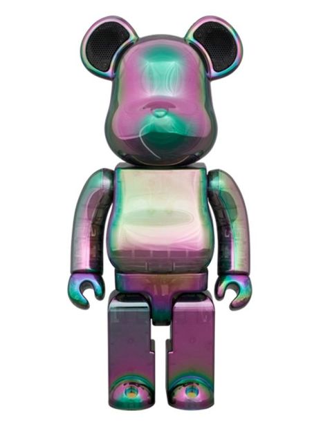 Be@rbrick 庫柏力克熊 RINARO藍芽喇叭熊 二代 黑炫彩