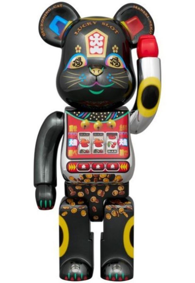 Be@rbrick 庫柏力克熊 BE@RBRICK Lucky Cat Jackpot 400％ 吃角子老虎機 黑招財貓