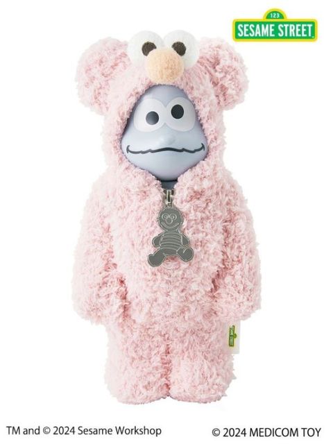 Be@rbrick 庫柏力克熊 BE@RBRICK × SESAME STREET × GELATO PIQUE 400% 粉色絨毛 芝麻街