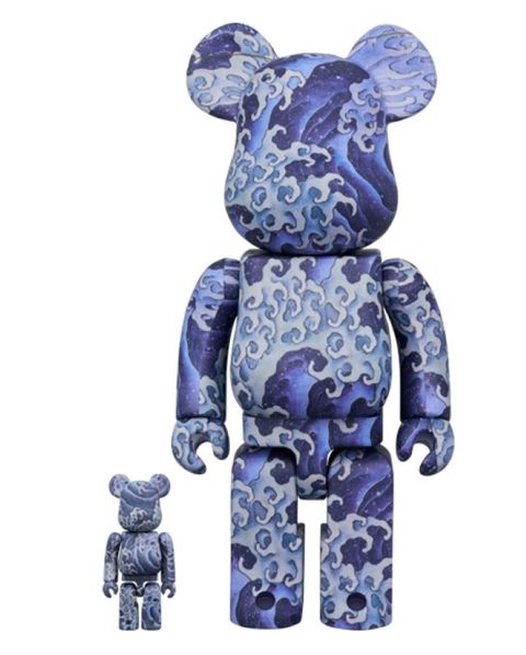 Be@rbrick 庫柏力克熊 BE@RBRICK 葛飾北齋「男浪」100％ & 400％