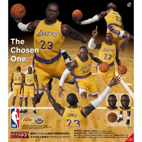 Medicom 麥迪康 MAFEX NBA 洛杉磯湖人隊 勒布朗 詹姆士 #23 主場服 可動公仔