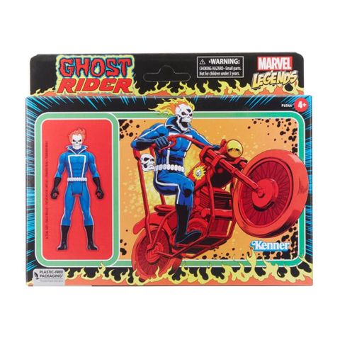 Hasbro 孩之寶 漫威 MARVEL 傳奇復古 3.75 吋收藏人物 惡靈戰警 & 機車 GHOST RIDER