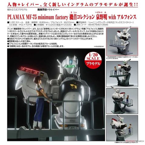 Good Smile Company 好微笑 代理版 Max Factory 組裝模型 MF PLAMAX MF-75 機頭系列 泉野明 with Alphonse