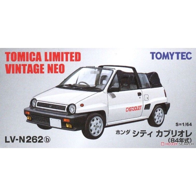 TAKARA TOMY TOMYTEC TLV-N262b 本田 HONDA CITY CABRIOLET 白 1984