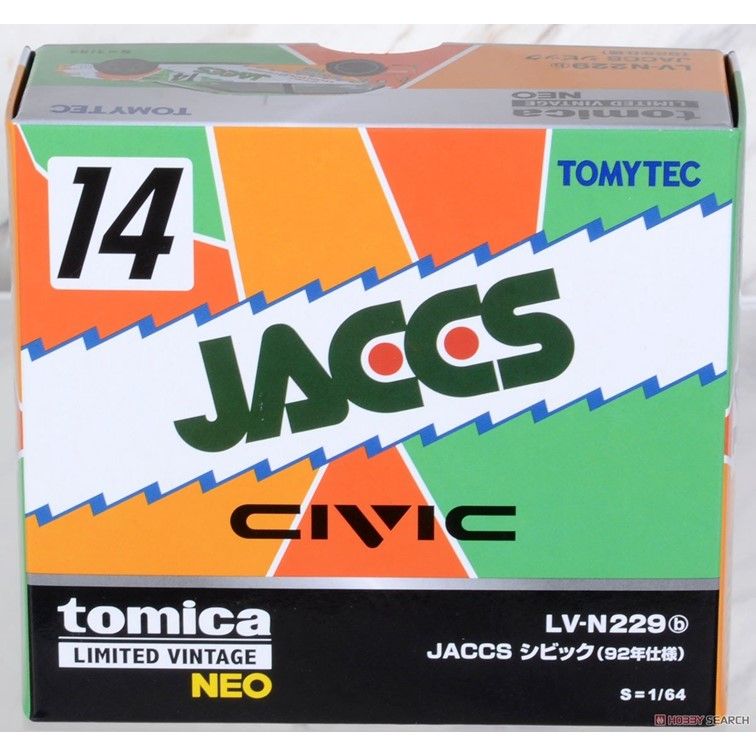 TAKARA TOMY 代理版 TOMYTEC TLV-N229b 本田 HONDA JACCS-CIVIC 92年式樣