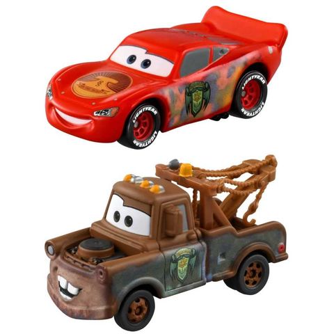 TAKARA TOMY 多美小汽車 汽車總動員 Cars TOMICA C-31 閃電麥坤 & C-18 脫線 (神秘獵人版)