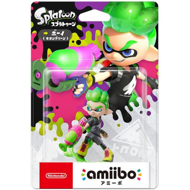 Nintendo 任天堂  AMIIBO NFC SWITCH NS 漆彈大作戰2 斯普拉遁2 綠色男孩 SPLATOON