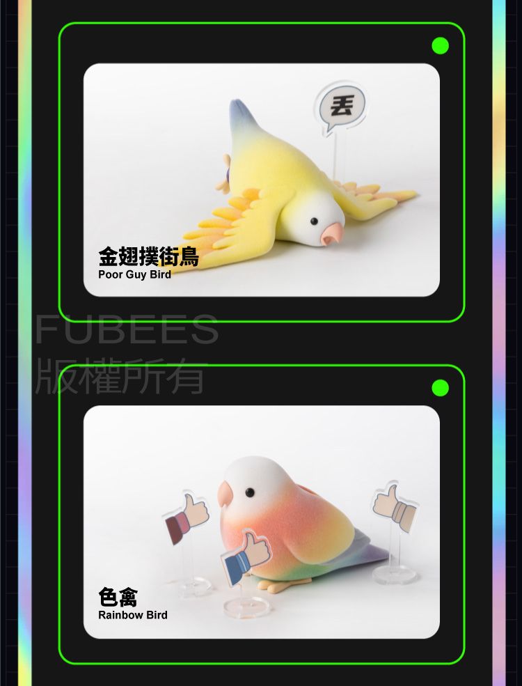 金翅撲街鳥Poor Guy BirdFUBEES版權所有色禽Rainbow Bird