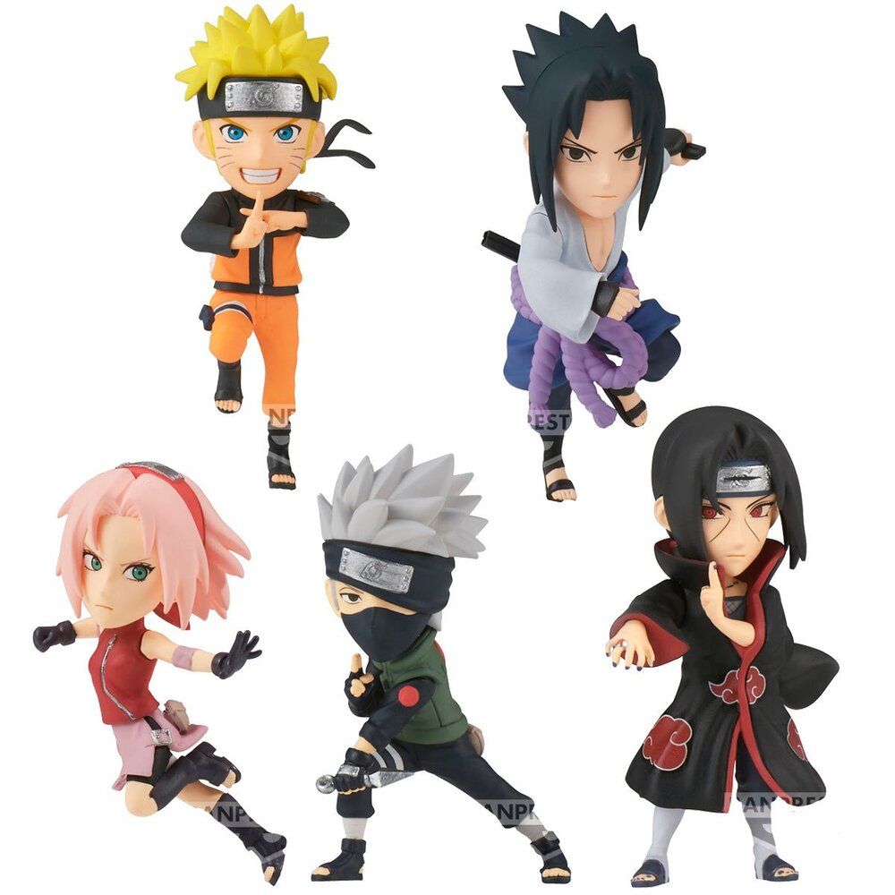 BANDAI 萬代   景品 WCF 火影忍者 疾風傳【鳴人+佐助+小櫻+卡卡西+宇智波鼬】 一套五款